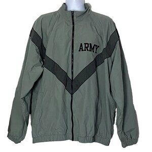 US Army IPFU Jacket Mens XXL Gray Physical Fitness Training Uniform Windbreaker